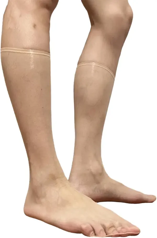 Morain Calcetines transparentes para hombre, calcetines largos de