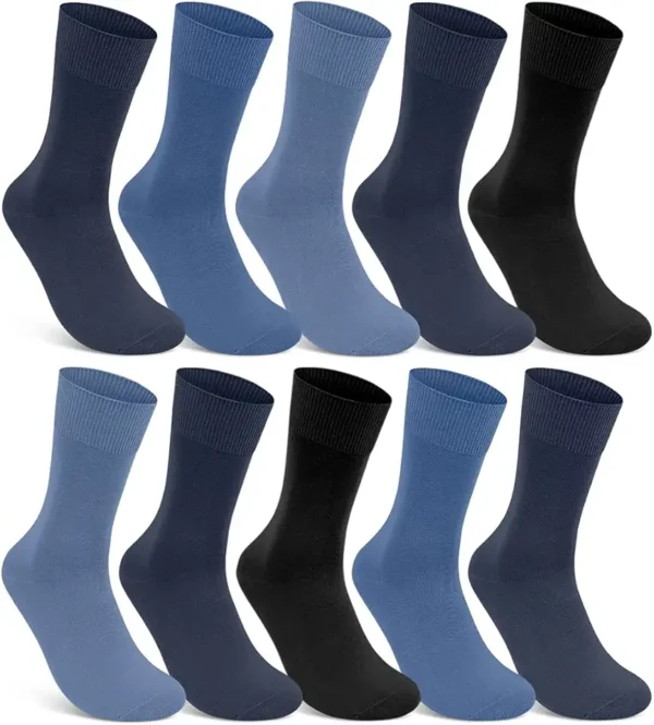 sockenkauf24 10 Pares Calcetines Hombre Mujer 100% Algodón