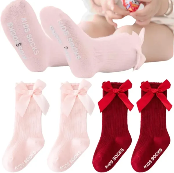 NJCXOLA 2 pares Calcetines hasta la Rodilla para