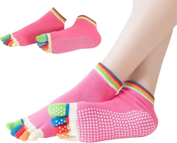 LuLiyLdJ 1 Par de Calcetines de Pilates Rosa