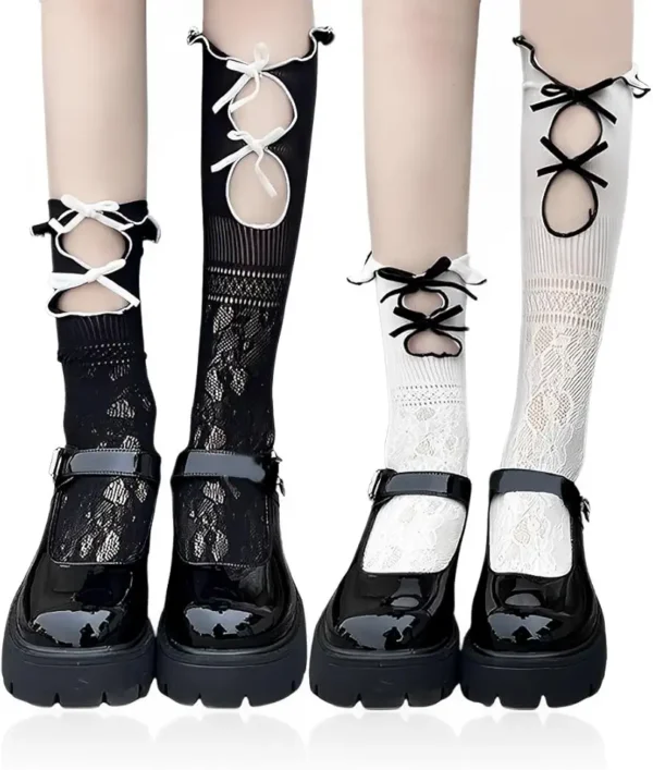 KGDUYC Calentadores para mujer Calcetines con volantes de