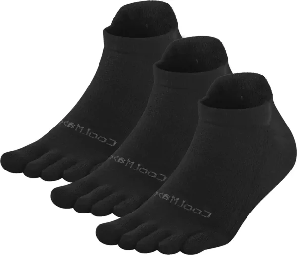 OrrinSports Hombres Mujeres Coolmax Cinco Dedos Calcetines 3