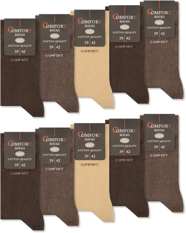 sockenkauf24 10 Pares de Comfort Calcetines sin Elástico