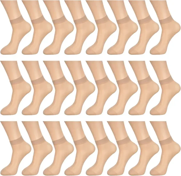 Bencailor 24 Pares Calcetines Transparentes de Mujer
