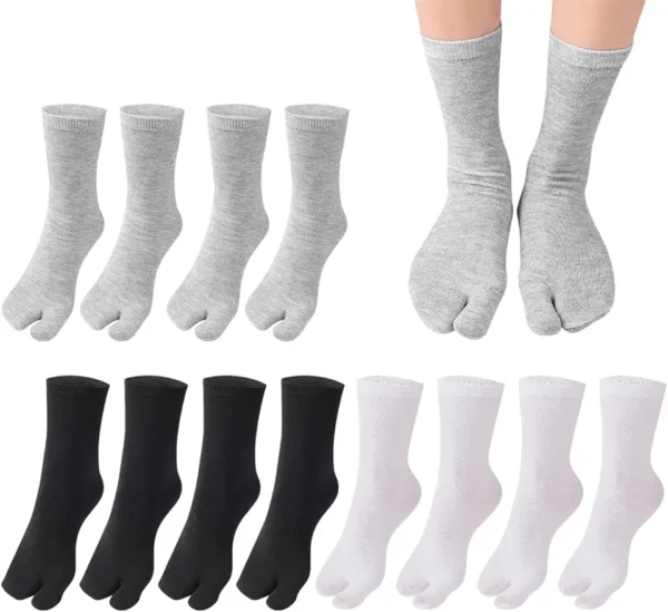 KRYMSON 6 pares de calcetines Tabi, calcetines con