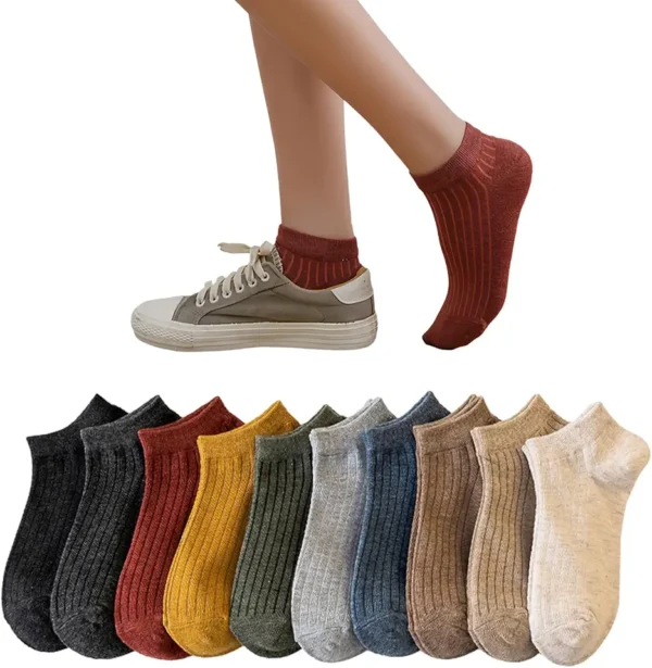 Azonelife 10 Pares Mujer Calcetines Tobilleros, Calcetín