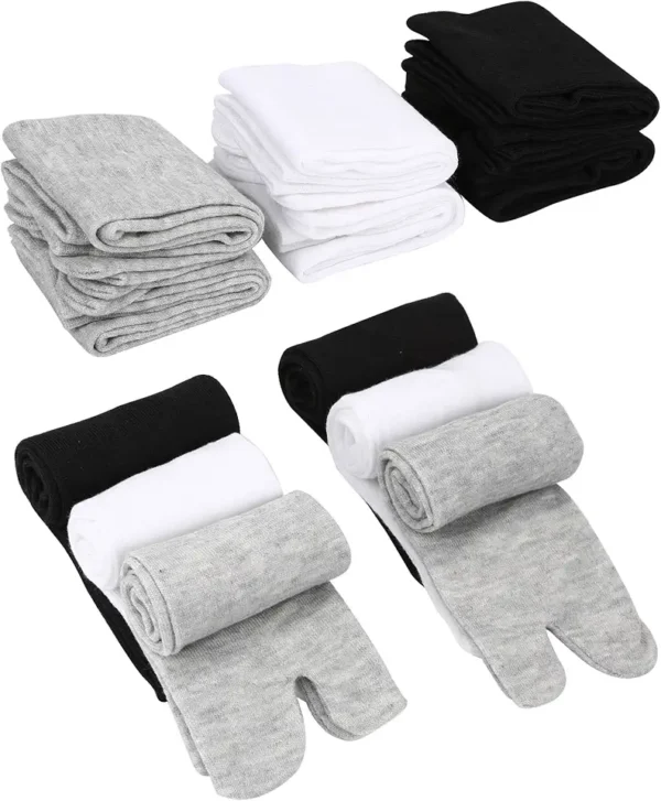 SATINIOR 6 Pares de Tabi Unisex Calcetines de