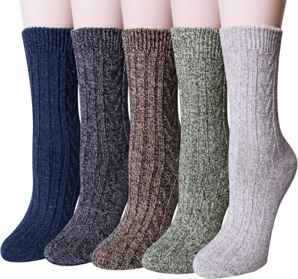 YSense Snug 5 Pares Calcetines Térmicos Mujer,