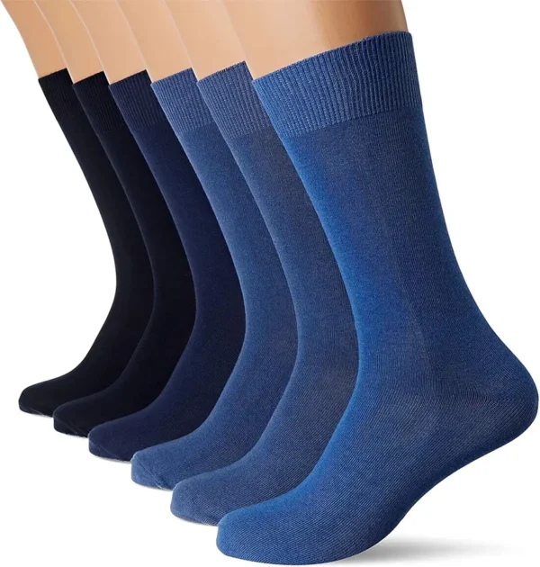 FM London Dress, Calcetines Hombre, Azul, 39-46 EU,