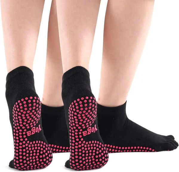 ThreeH Yoga Calcetines Antideslizantes Cinco dedos para mujeres