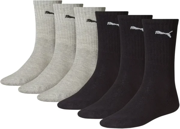 PUMA Sport Cush Crew 6P, Calcetines Unisex,