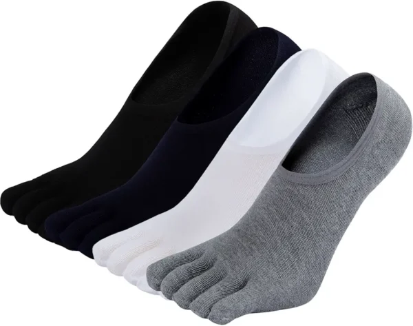 Teenloveme Hombre cinco calcetines de los dedos, calcetines