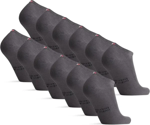 DANISH ENDURANCE Calcetines Tobilleros en Bambú, Calcetines Cortos Transpirables,