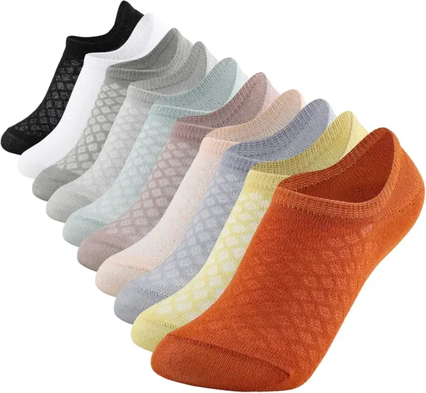 Mezzar Calcetines Tobilleros Mujer, 10 Pares Calcetines
