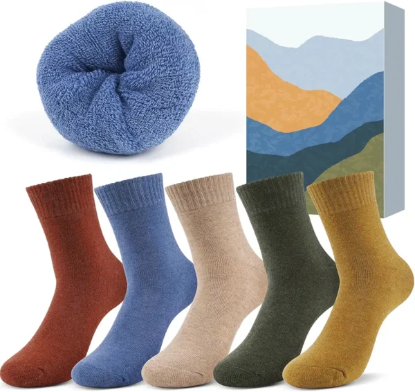 URECOVER Calcetines Termicos Mujer Regalos Navidad: 5-Pk