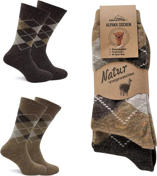 MOUNTREX Calcetines de alpaca, calcetines de lana