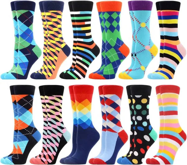 WeciBor Colores Divertidos Calcetines Estampados Mujer de