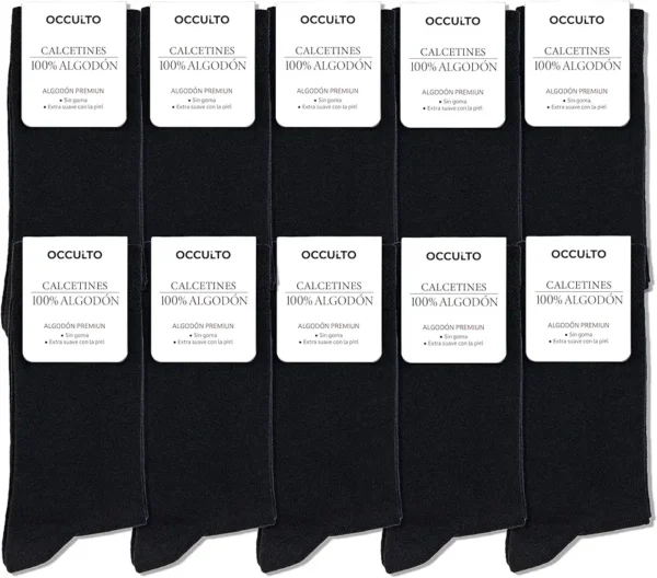 Occulto calcetines 100% algodón hombre pack de 10-20