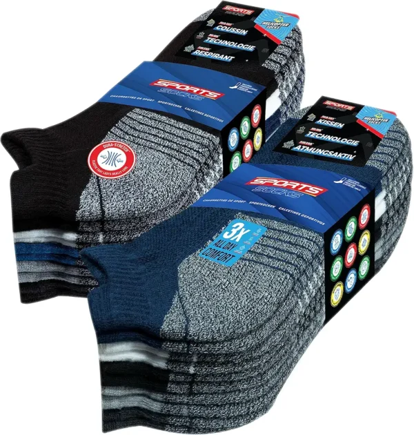 SOXCO 10 Pares Calcetines Tobilleros Hombre